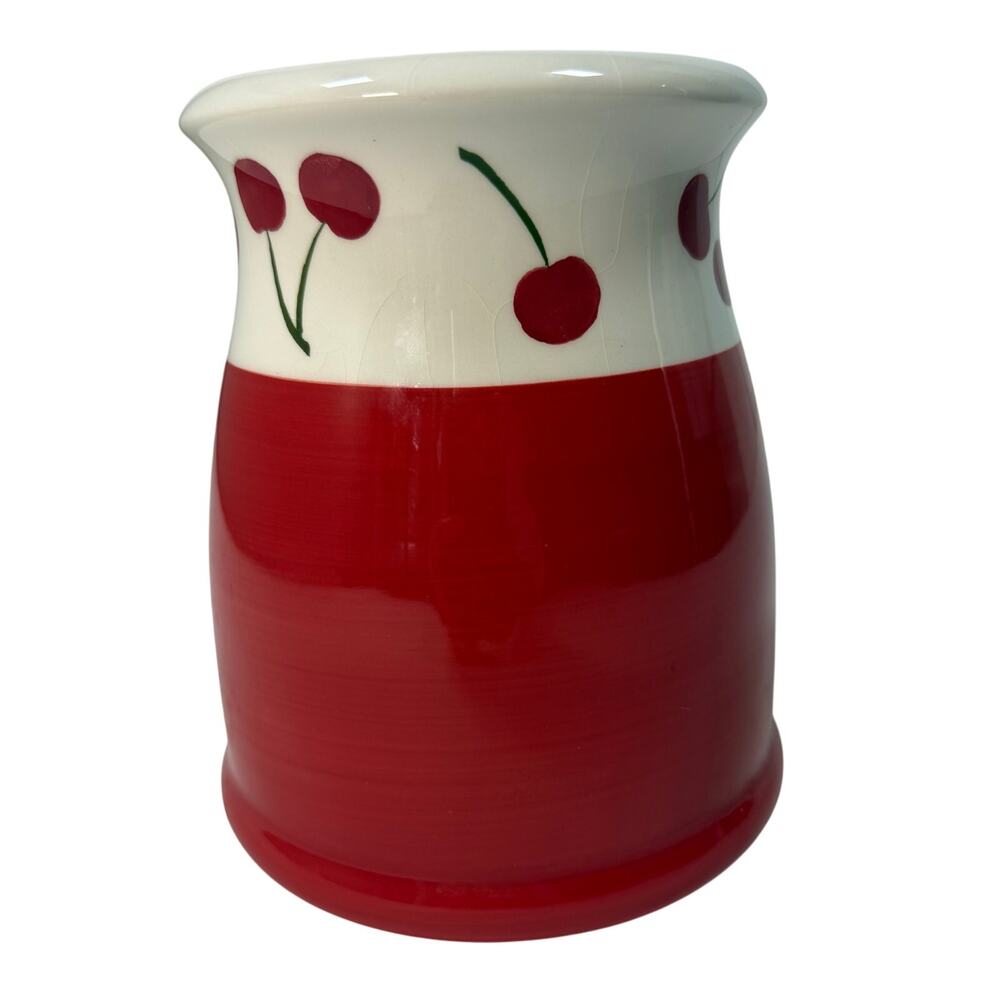 Cherry Vase Utensil Holder Ceramic